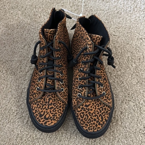 NEW! Sperry x Rebecca Minkoff Leopard Print High Top Sneakers - Multiple - Picture 5 of 8